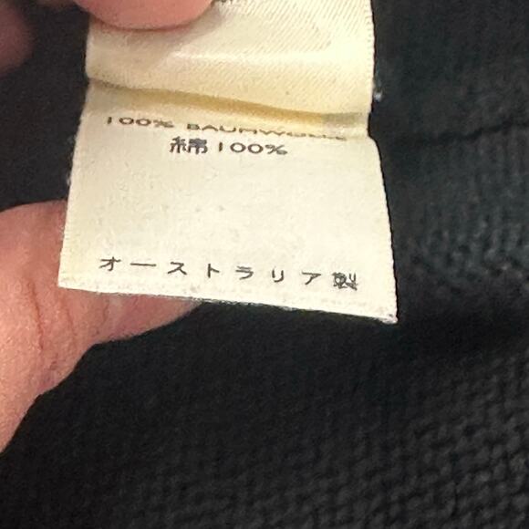 Eddie Bauer Black Kangaroo Pocket Sweater Jacket Cuffed Bottom Mens XL Australia - Picture 10 of 10